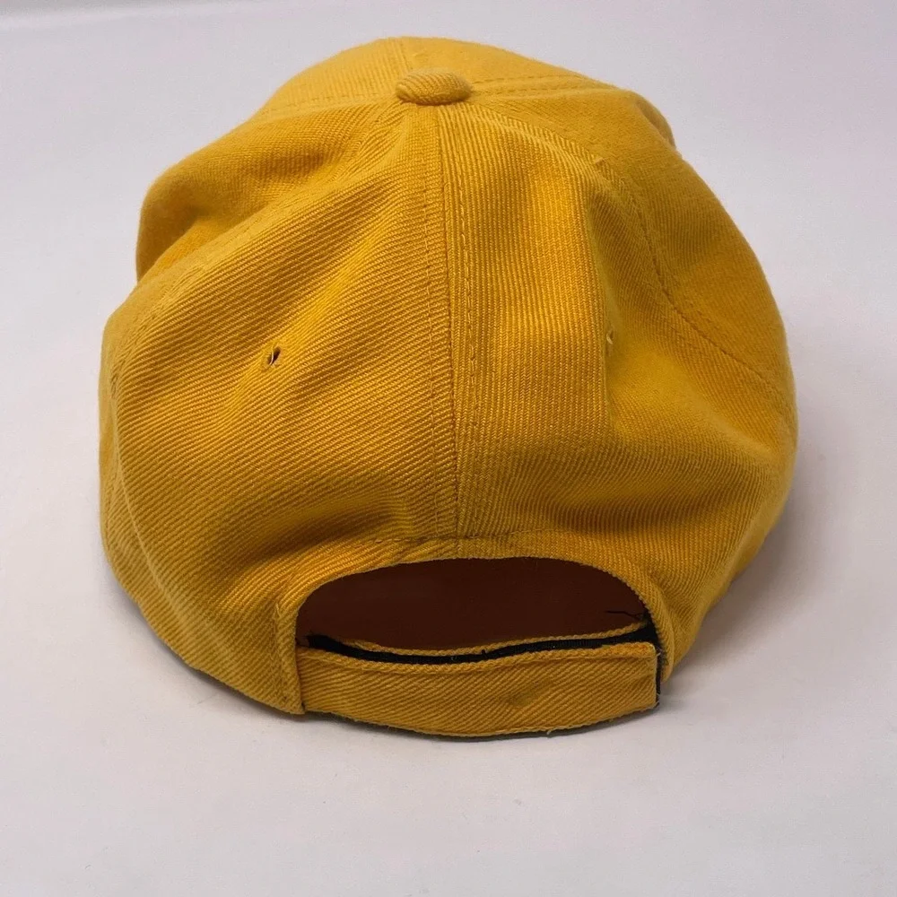 Vintage Pittsburgh Steelers Hat Gold Strapback NFL Football Cap Embroidered